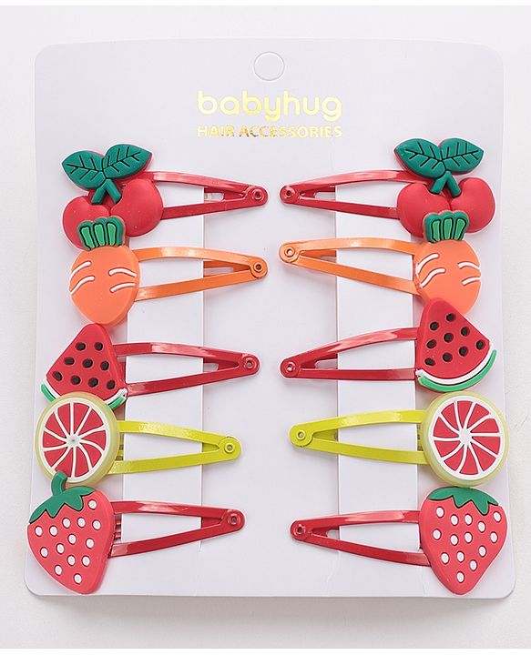 Babyhug Snap Clips Set of 10- Multicolor
