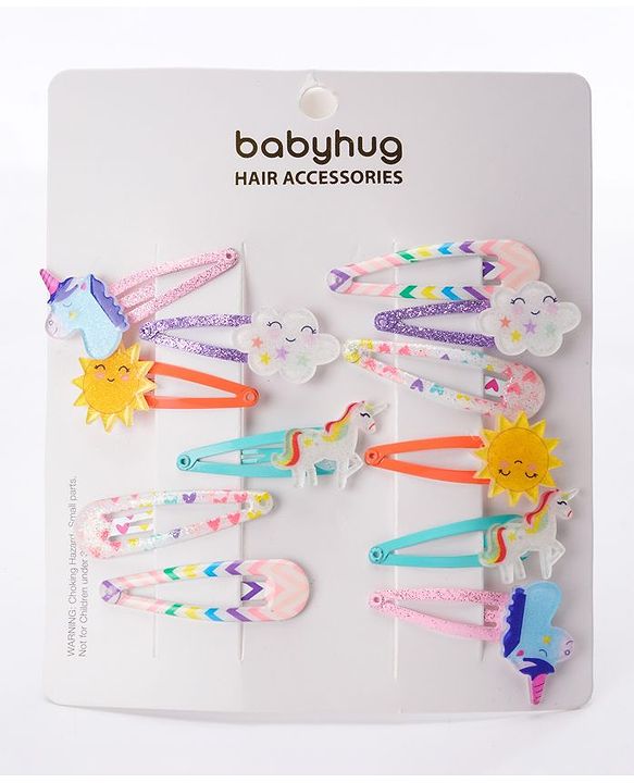 Babyhug Snap Clips Pack of 12 - Multicolor