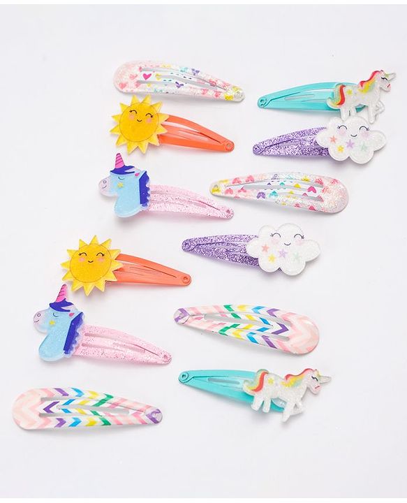 Babyhug Snap Clips Pack of 12 - Multicolor
