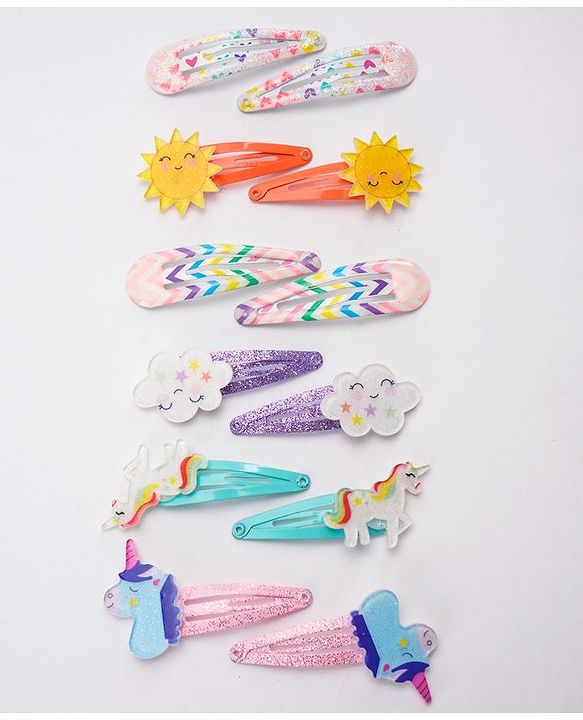 Babyhug Snap Clips Pack of 12 - Multicolor