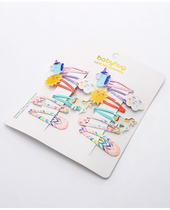 Babyhug Snap Clips Pack of 12 - Multicolor