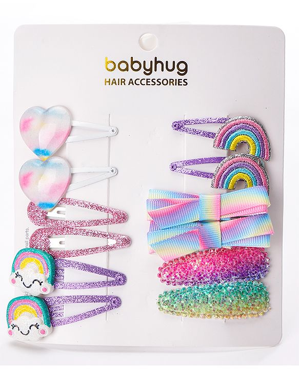 Babyhug Snap Clips Pack Of 12 - Multicolour