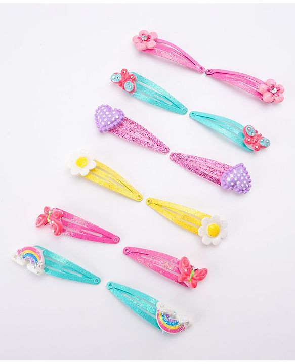 Babyhug Snap Clips Pack of 12 - Multicolor