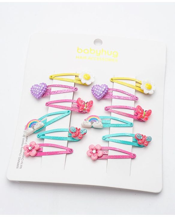Babyhug Snap Clips Pack of 12 - Multicolor