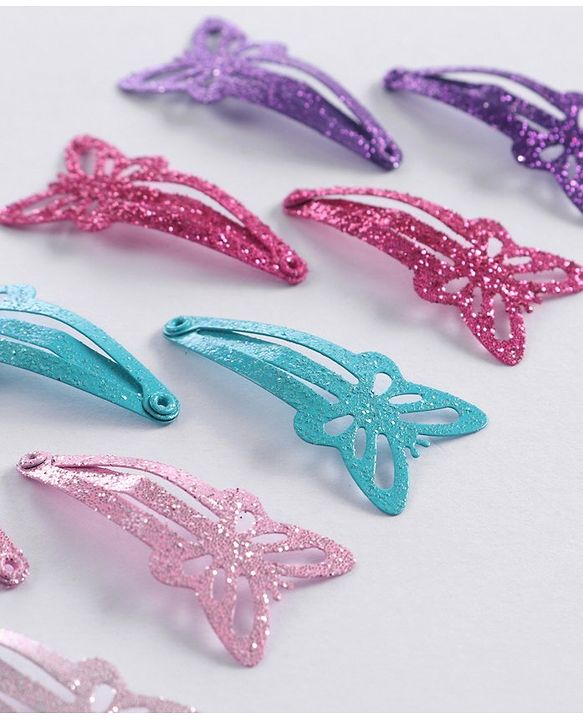 Babyhug Butterfly Snap Clips Pack of 12 - Multicolor