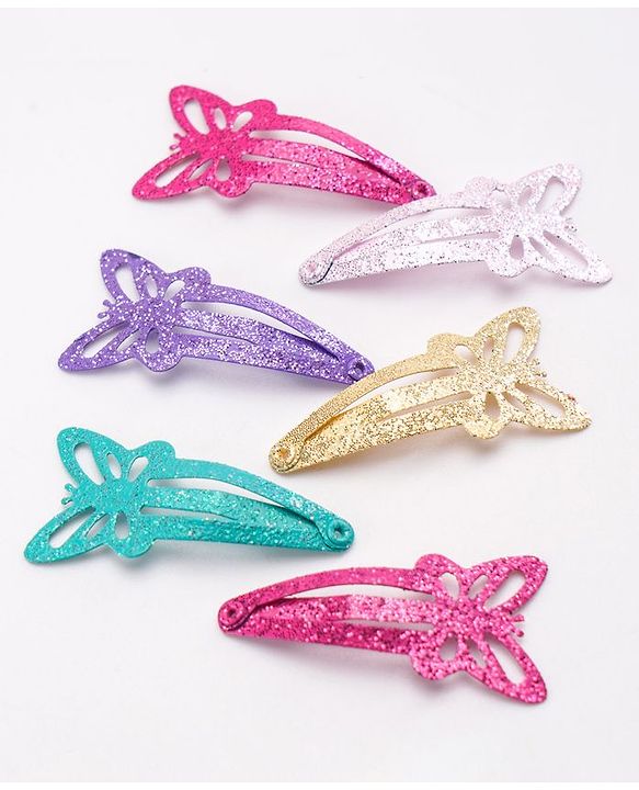 Babyhug Butterfly Snap Clips Pack of 12 - Multicolor