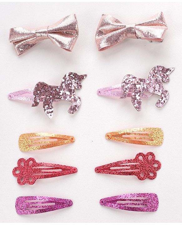 Babyhug Snap Clips Free Size Pack Of 10 - Multicolor