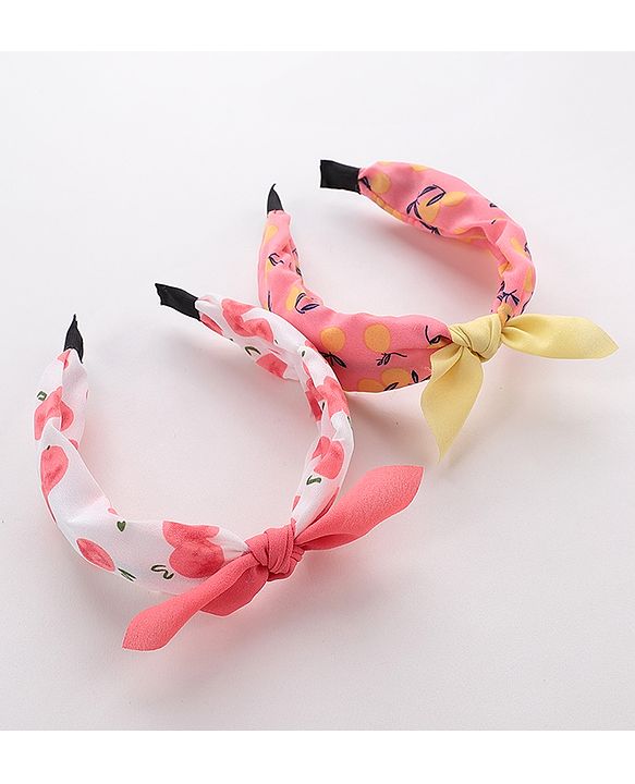 Pine Kids Hair Bands Pack of 2 - Light Pink White