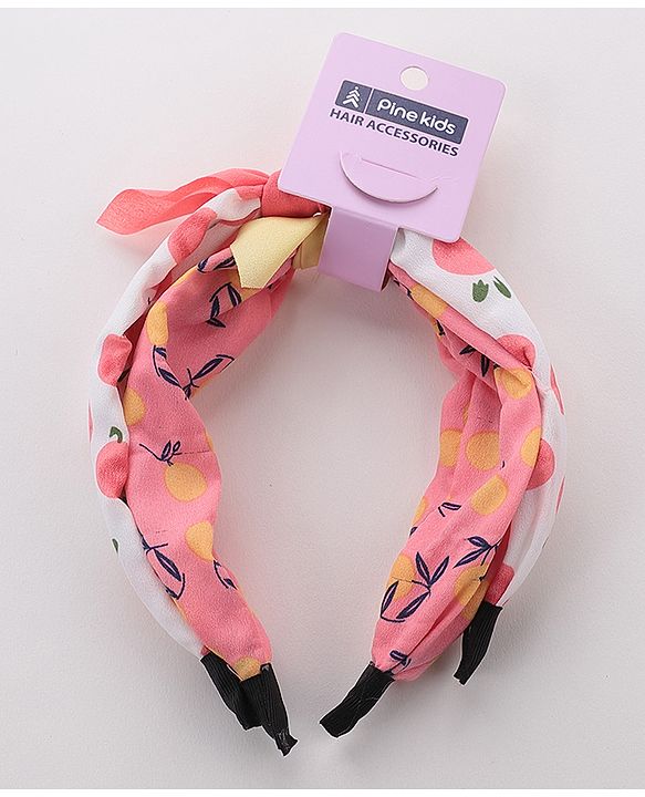 Pine Kids Hair Bands Pack of 2 - Light Pink White