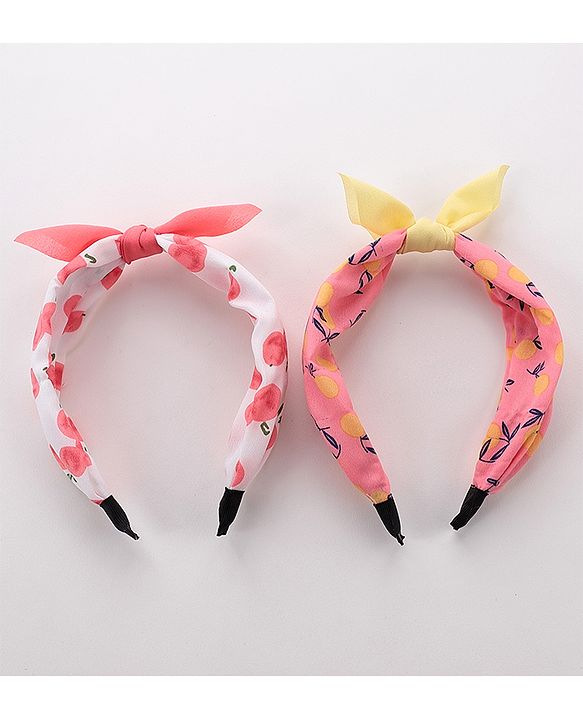 Pine Kids Hair Bands Pack of 2 - Light Pink White