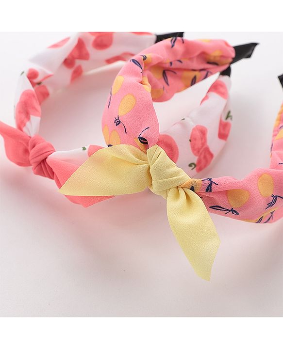 Pine Kids Hair Bands Pack of 2 - Light Pink White