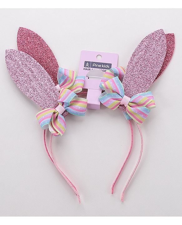 Pine Kids Hair Bands Pack of 2 - Light & Dark Pink