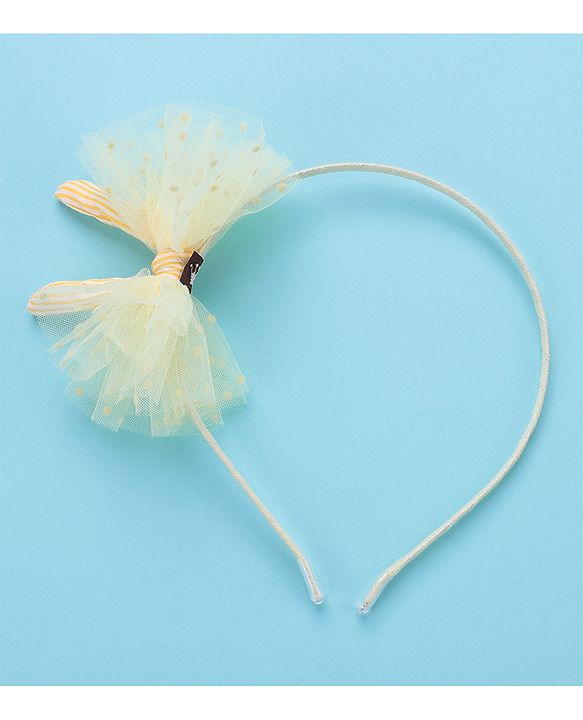 Pine Kids Hair Band With Bow - Yellow
