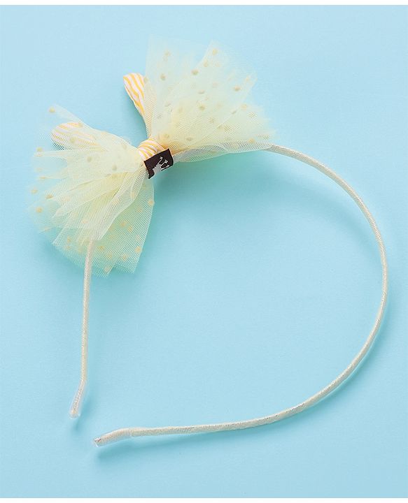 Pine Kids Hair Band With Bow - Yellow