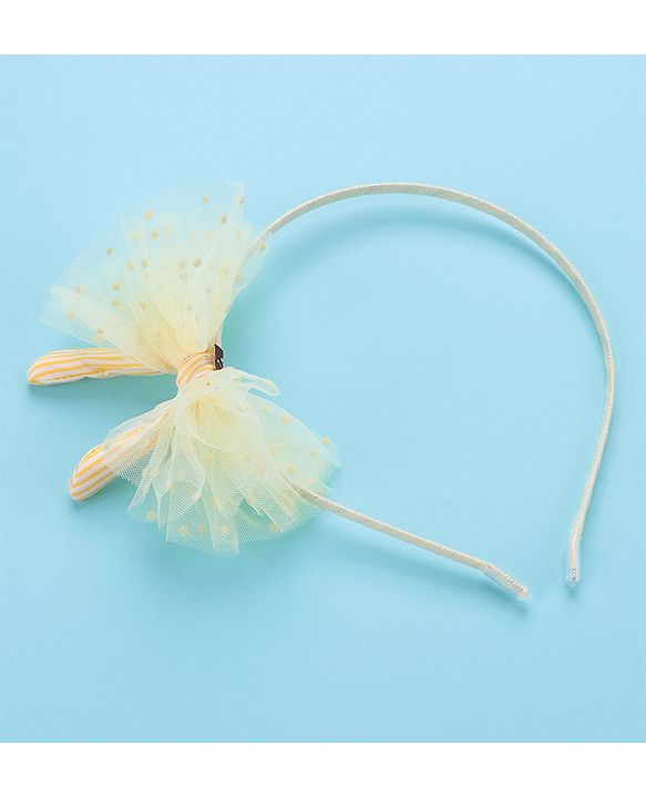 Pine Kids Hair Band With Bow - Yellow