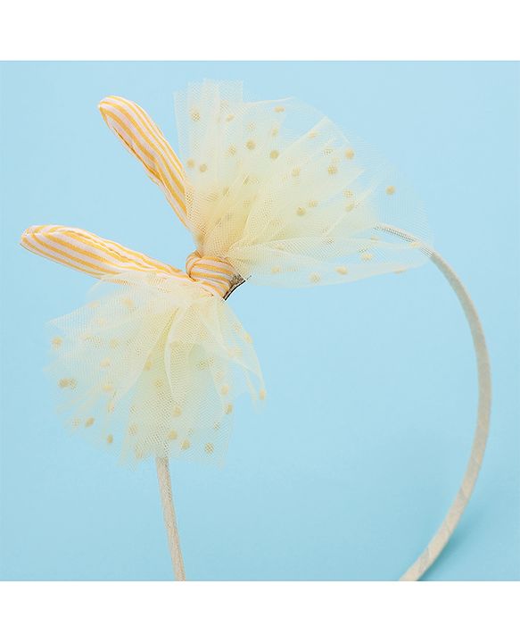 Pine Kids Hair Band With Bow - Yellow