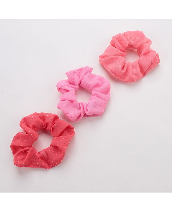 Pine Kids Scrunchies Pack of 3 - Light & Dark Pink