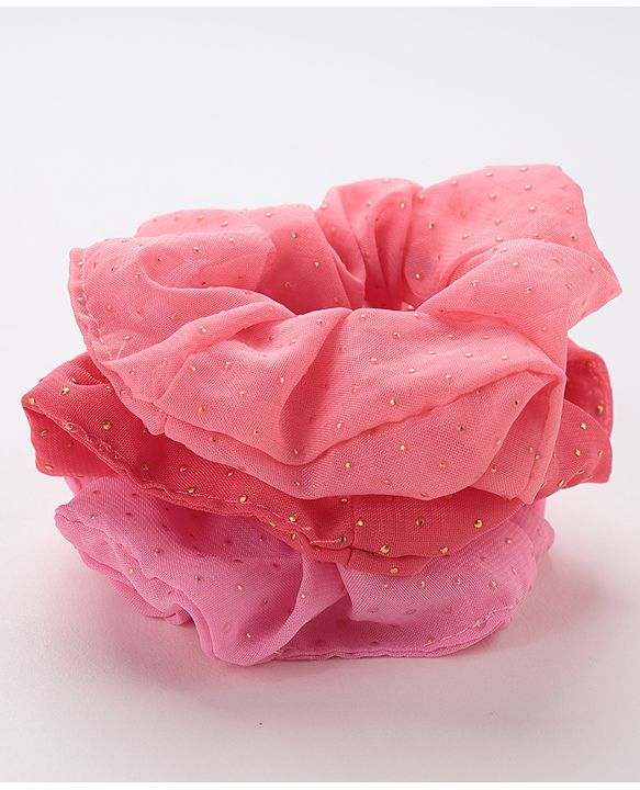 Pine Kids Scrunchies Pack of 3 - Light & Dark Pink