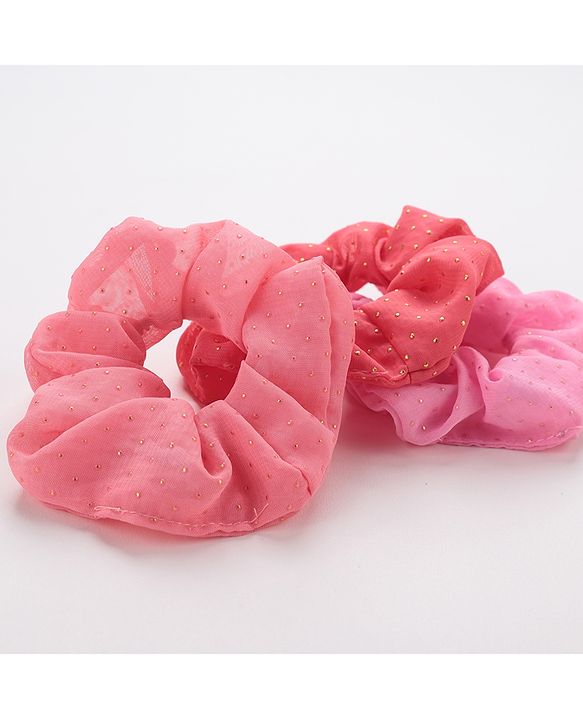 Pine Kids Scrunchies Pack of 3 - Light & Dark Pink