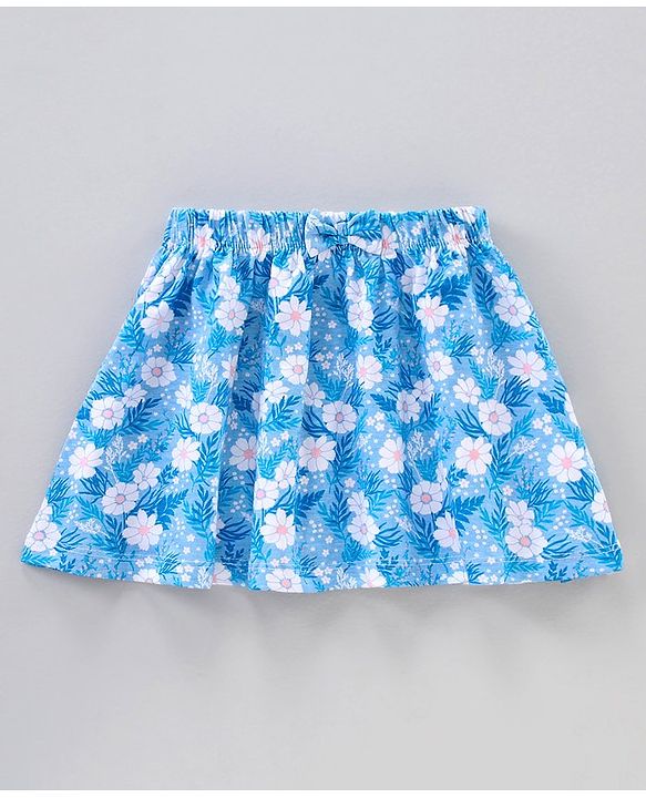 Babyhug Sleeveless Top and Printed Skirt - Pink