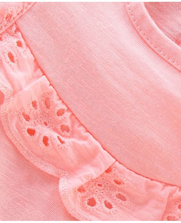 Babyhug Sleeveless Top and Printed Skirt - Pink