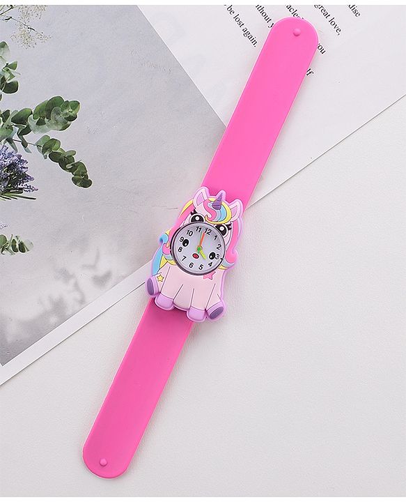 Babyhug Free Size Analog Watch - Dark Pink