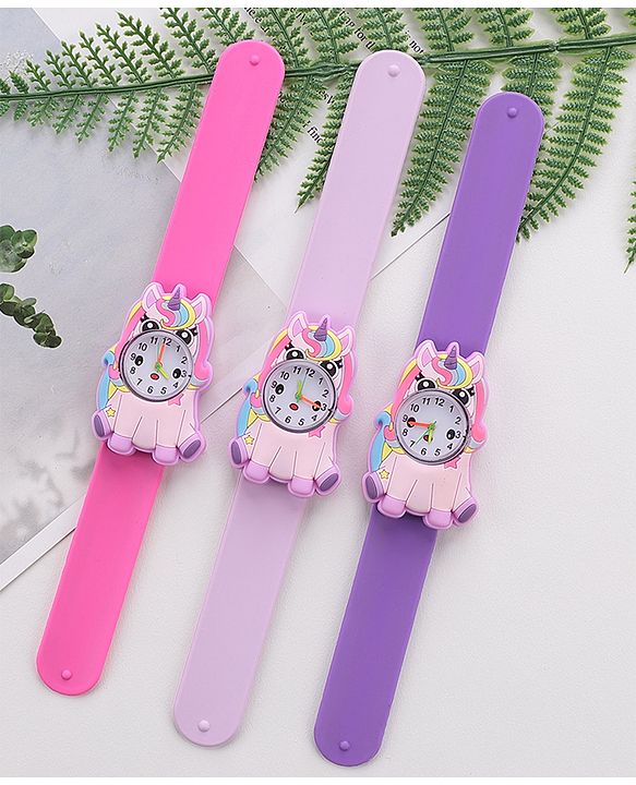 Babyhug Free Size Analog Watch - Dark Pink