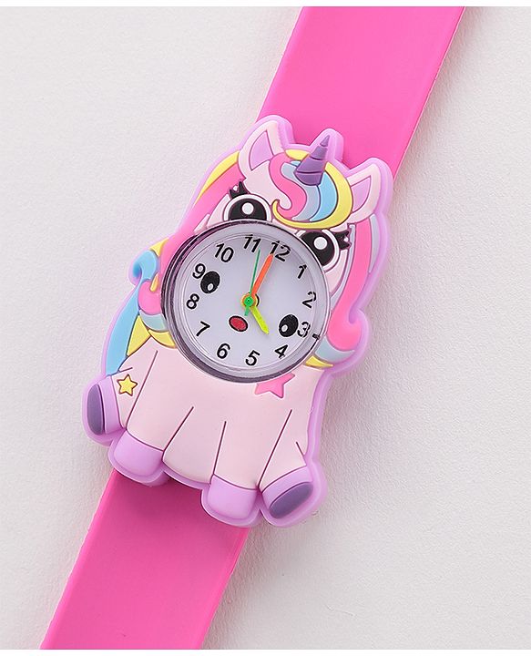 Babyhug Free Size Analog Watch - Dark Pink