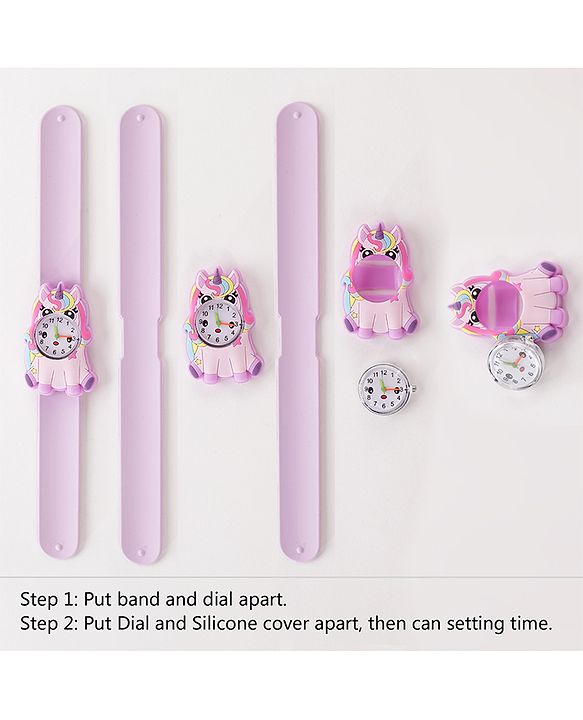 Babyhug Free Size Analog Watch - Dark Pink
