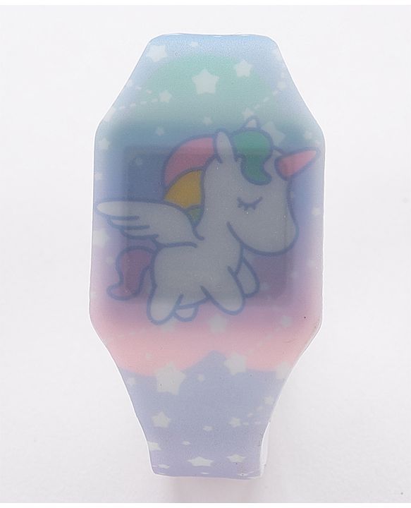 Babyhug Free Size Digital Watch Unicorn Design - Multicolour