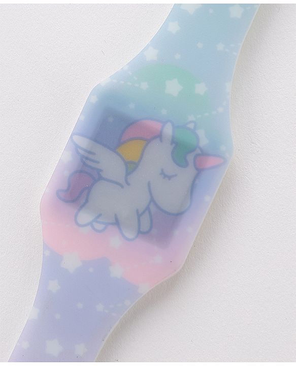 Babyhug Free Size Digital Watch Unicorn Design - Multicolour