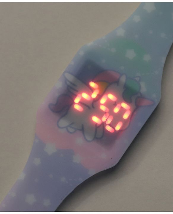 Babyhug Free Size Digital Watch Unicorn Design - Multicolour