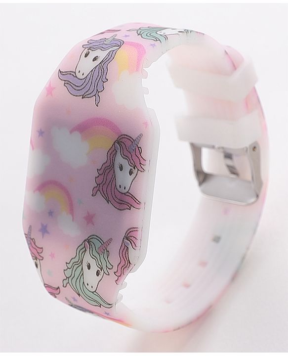Babyhug Free Size Digital Watch Unicorn Design - Multicolour