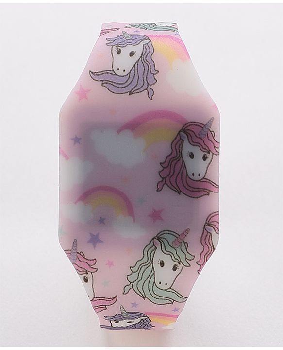 Babyhug Free Size Digital Watch Unicorn Design - Multicolour