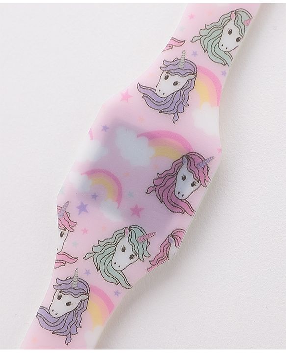 Babyhug Free Size Digital Watch Unicorn Design - Multicolour