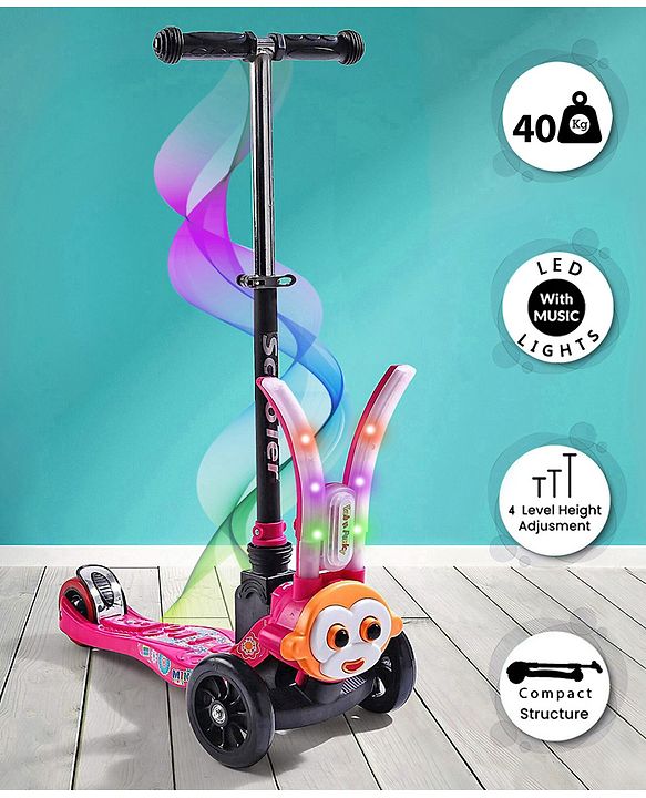 Babyhug Celerity Kids Kick Scooter - Pink