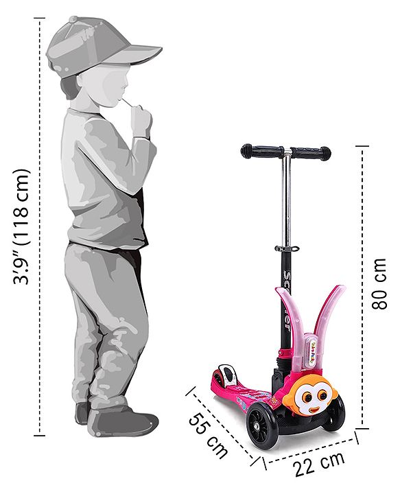Babyhug Celerity Kids Kick Scooter - Pink