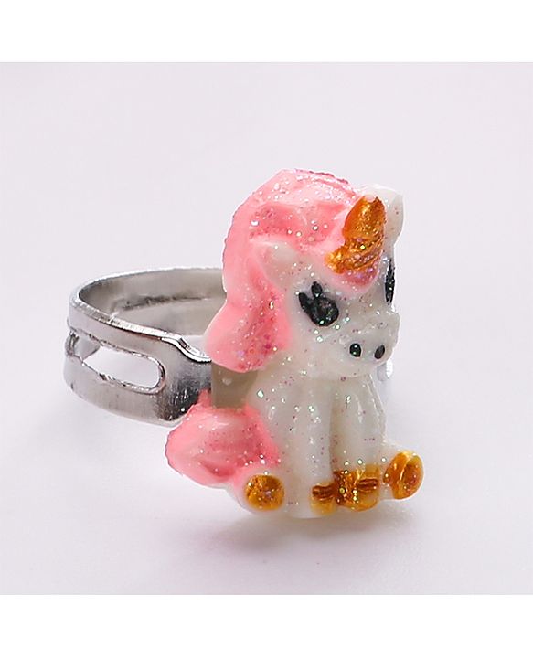 Pine Kids Finger Ring Sets Free Size Pack Of 8 - Multicolor