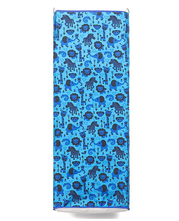 Babyhug Multipurpose Foldable Hanging Organizer Jungle Baby Print - Blue