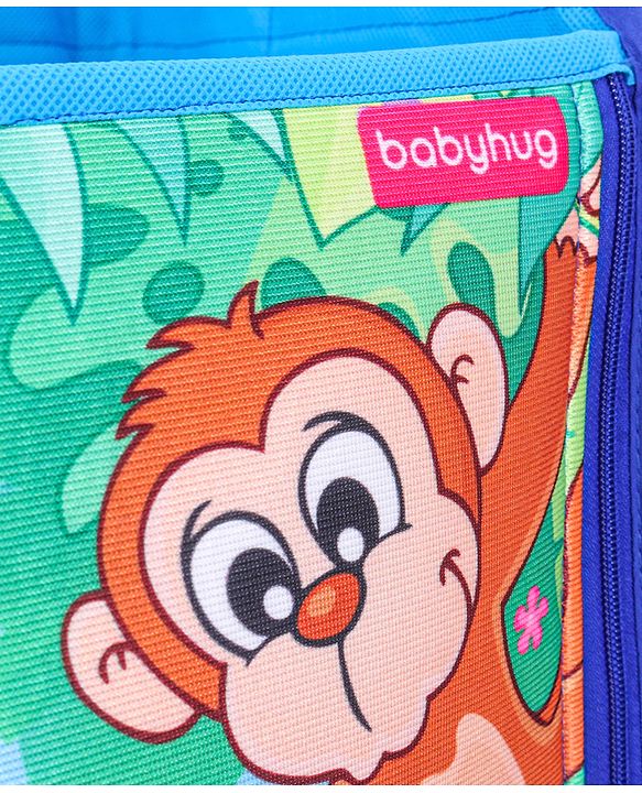Babyhug Multipurpose Foldable Hanging Organizer Jungle Baby Print - Blue