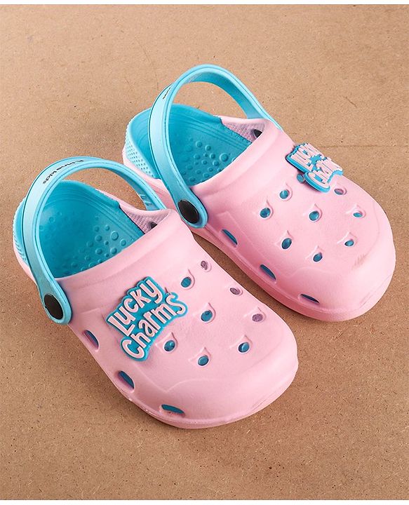 Pine Kids Clogs With Backstrap - Blue Pink
