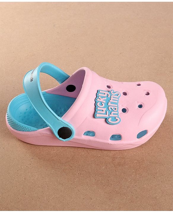 Pine Kids Clogs With Backstrap - Blue Pink