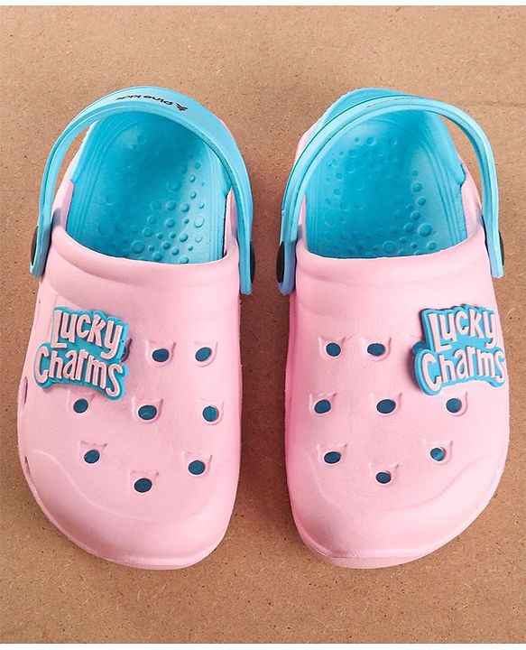 Pine Kids Clogs With Backstrap - Blue Pink