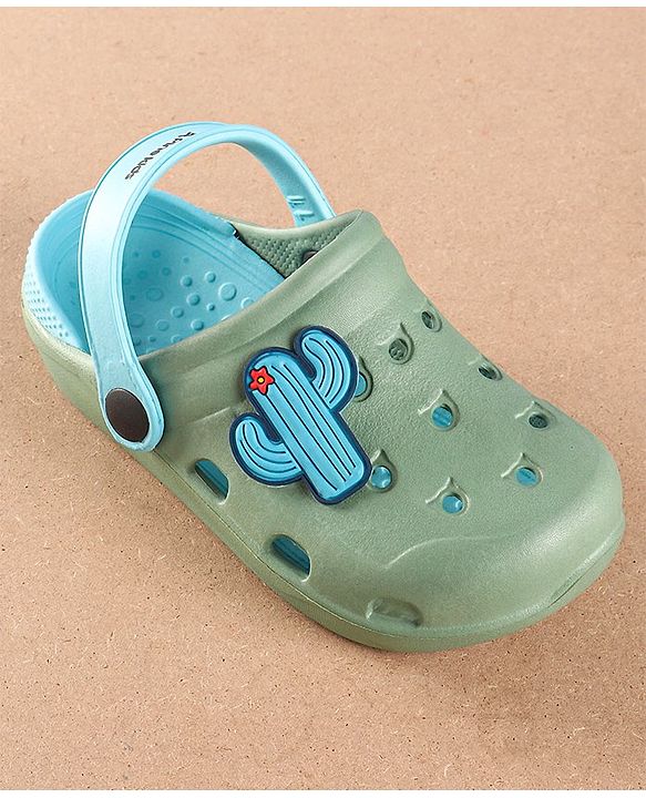 Pine Kids Clogs With Backstrap - Blue Green