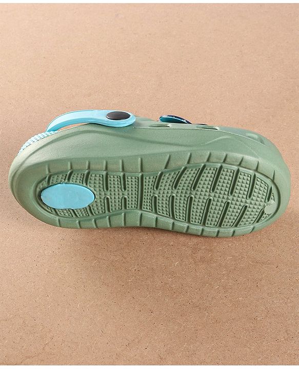 Pine Kids Clogs With Backstrap - Blue Green
