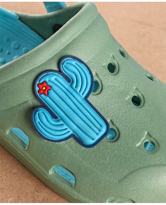 Pine Kids Clogs With Backstrap - Blue Green