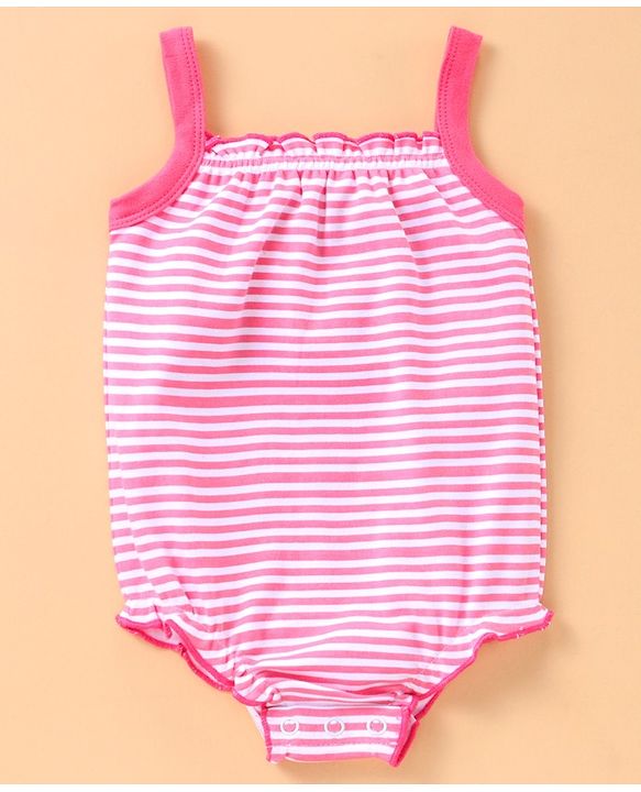 Babyhug 100% Cotton Singlet Onesies Pack of 3 - Multicolor
