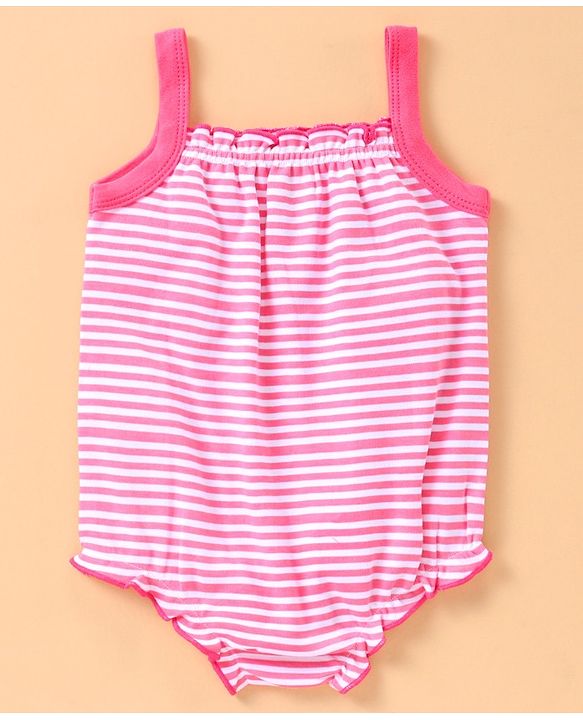 Babyhug 100% Cotton Singlet Onesies Pack of 3 - Multicolor