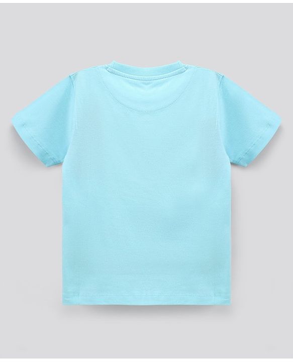 Pine Kids Half Sleeves T-Shirt Tower Print - Blue