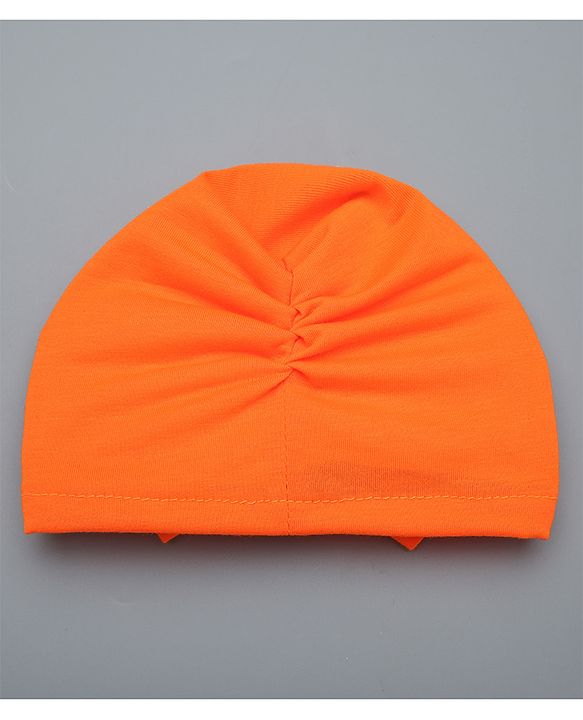 Babyhug Solid Headband with Bow Orange - Diameter 11 cm